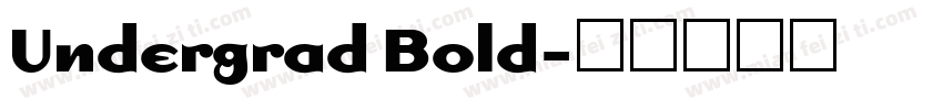 Undergrad Bold字体转换